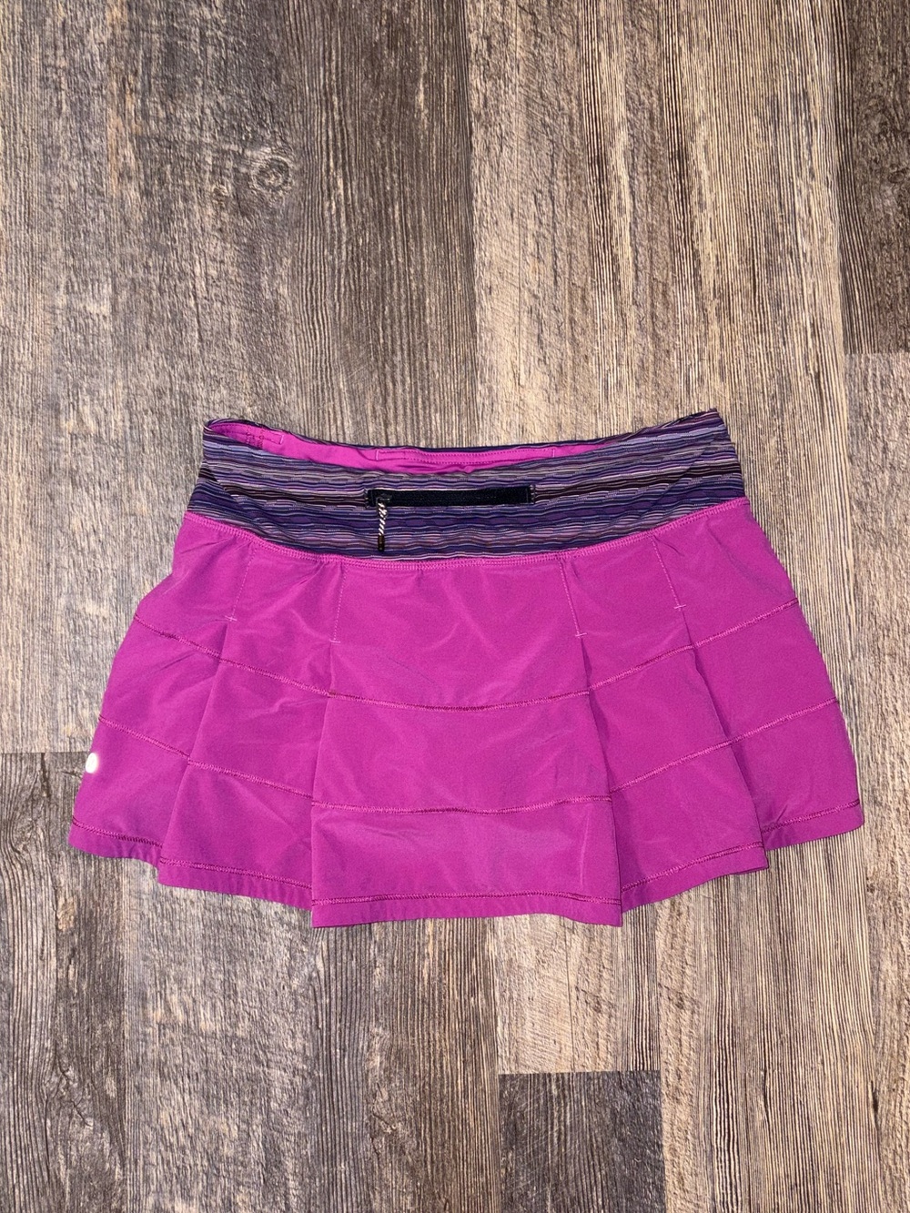 Lululemon Pace Rival Skort Purple Pink Built In Shorts Zip Pocket Womens